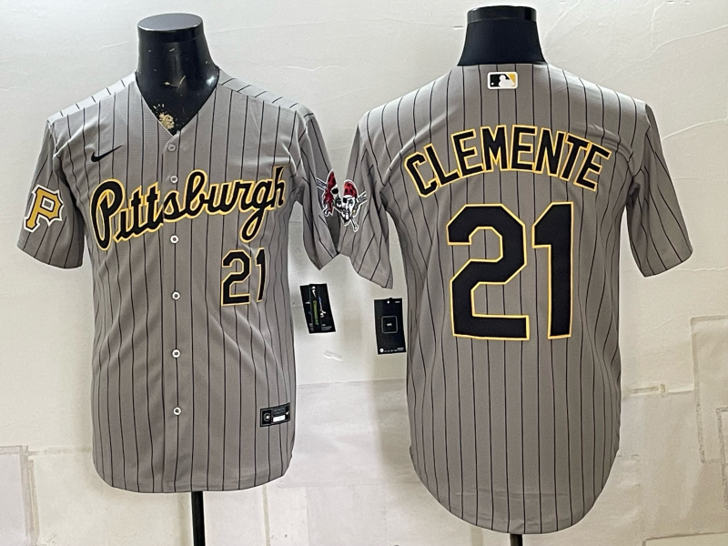 Men Pittsburgh Pirates #21 Clemente grey Game 2026 Nike MLB Jersey 0828001321